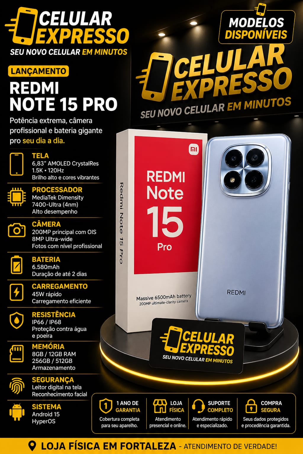 Xiaomi Redmi Note 15 Pro — Celular Expresso